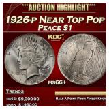 1926-p Peace Dollar Near Top Pop $1 ms66+ SEGS