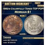 1882-s Morgan Dollar Colorfully Toned TOP POP! $1
