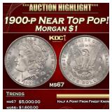 1900-p Morgan Dollar Near Top Pop! $1 ms67 SEGS