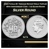 2024 Tuvalu $1 Teenage Mutant Ninja Turtles 40th A