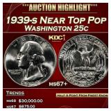 1939-s Washington Quarter Near Top Pop 25c ms67+ S