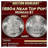 1890-s Morgan Dollar Near Top Pop! $1 ms66+ SEGS