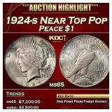 1924-s Peace Dollar Near Top Pop $1 ms65 SEGS