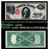 1917 $1 Large Size Legal Tender Note Grades Select