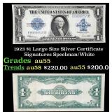 1923 $1 large size Silver Certificate Grades Choic