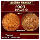 1903 Indian Cent . 1c ms66 rd SEGS