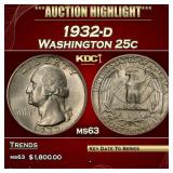 1932-d Washington Quarter 25c ms63 USCG
