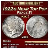 1922-s Peace Dollar Near Top Pop $1 ms66 SEGS