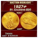 1927-p Gold St. Gaudens Double Eagle $20 ms67 SEGS