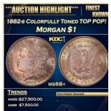 1882-s Morgan Dollar Colorfully Toned TOP POP! $1
