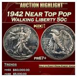 1942 Proof Walking Liberty Half Dollar Near Top Po