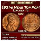 1931-s Lincoln Cent Near Top Pop! 1c ms66 rd SEGS