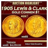 1905 Lewis & Clark Gold Commem Dollar 1 ms65 SEGS