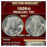 1926-d Mercury Dime 10c ms65+ fsb SEGS