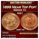 1899 Indian Cent Near Top Pop! 1c ms67 rd SEGS