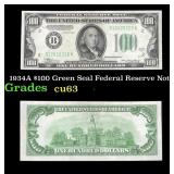 1934A $100 Green Seal Federal Reserve Note Grades