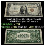 1935A $1 Silver Certificate Hawaii WWII Emergency