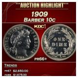 1909 Proof Barber Dime 10c pr66+ SEGS
