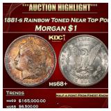 1881-s Morgan Dollar Rainbow Toned Near Top Pop $1