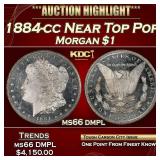 1884-cc Morgan Dollar Near Top Pop $1 ms66 dmpl SE