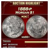1888-p Morgan Dollar $1 ms66+ SEGS