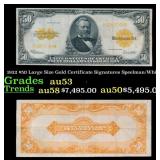 1922 $50 Large Size Gold Certificate Grades Select