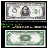 1934A $500 Green Seal Federal Reserve Note Preside