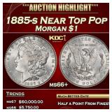 1885-s Morgan Dollar Near Top Pop $1 ms66+ SEGS