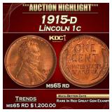 1915-d Lincoln Cent 1c ms65 rd SEGS