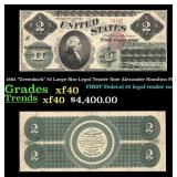 1862 $2 Large Size Legal Tender Note "Greenback" A