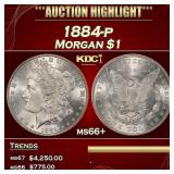 1884-p Morgan Dollar $1 ms66+ SEGS