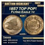 1857 Flying Eagle Cent TOP POP! 1c ms66+ SEGS