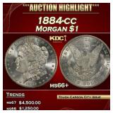 1884-cc Morgan Dollar $1 ms66+ SEGS