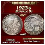 1923-s Buffalo Nickel 5c ms65 SEGS