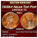 1939-p Lincoln Cent Near Top Pop 1c ms68 rd SEGS