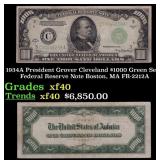 1934A $1000 Green Seal Federal Reserve Note Presid