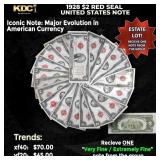 1x 1928 $2 Red Seal United States Note Grades VF/X