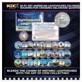 28 Pc Set Historic American Lighthouses Colorized