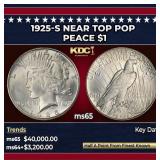 1925-s Peace Dollar Near Top Pop $1 ms65 SEGS
