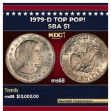 1979-d Susan B. Anthony Dollar TOP POP! $1 ms68 SE