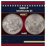 1889-p Morgan Dollar $1 Grades ms63