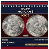 1903-p Morgan Dollar $1 Grades ms65