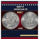 1897-p Morgan Dollar $1 Grades ms63