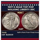 1937-s Walking Liberty Half Dollar Near Top Pop 50