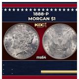 1888-p Morgan Dollar $1 Grades ms64
