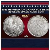 2023 Republic of Ghana 1 oz Silver 20 Cedis Space