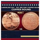 Laborless Day - 1oz .999 Fine Copper Round