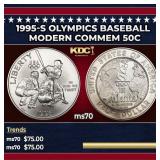 1995-s Olympics Baseball Modern Commem Half Dollar