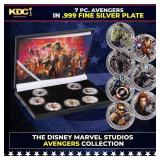 7  Coin Marvel AVENGERS Age Of Ultron .999 Fine Si