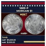 1889-p Morgan Dollar $1 ms66+ SEGS